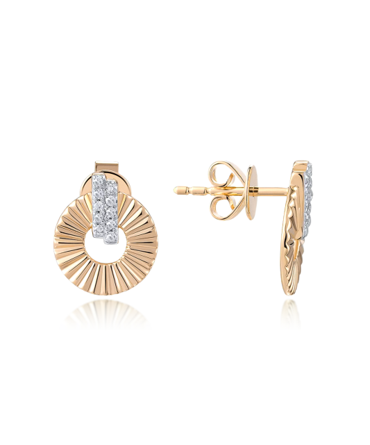 Zelta auskari ar dimantiem