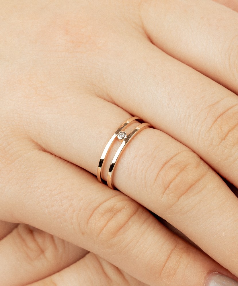 Zelta gredzens ar briljantiem