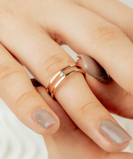 Zelta gredzens ar briljantiem