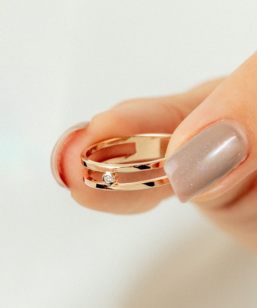 Zelta gredzens ar briljantiem