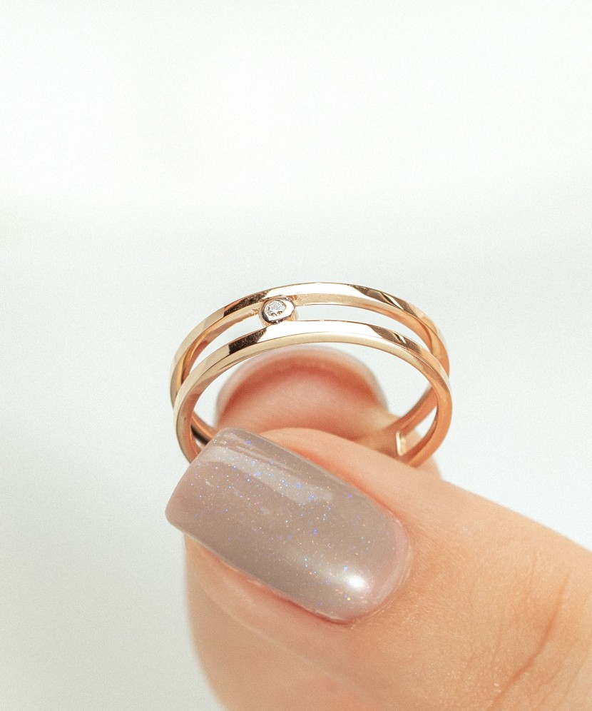 Zelta gredzens ar briljantiem