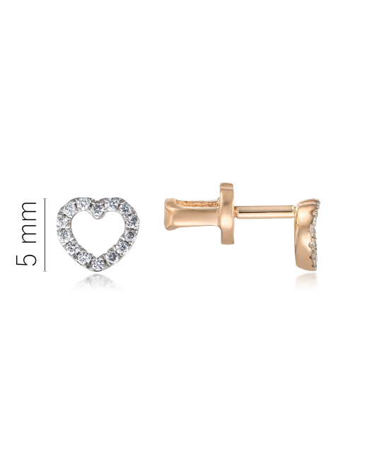 Zelta auskari ar briljantiem "Sirsniņa"