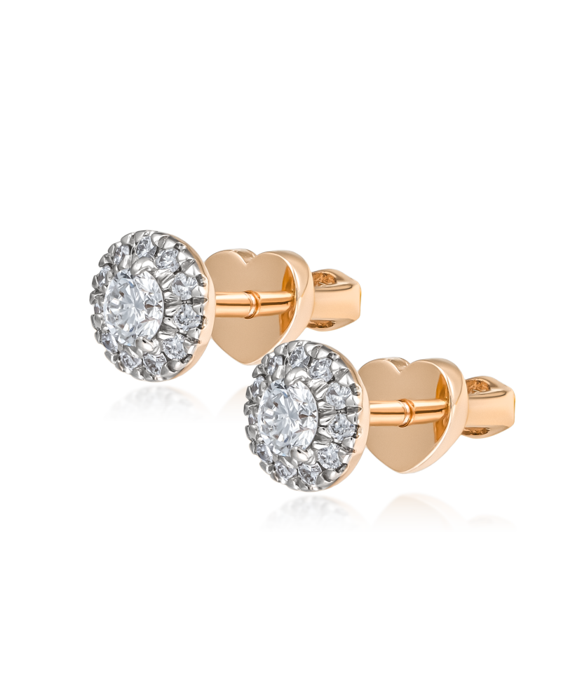 Золотые серьги с алмазами