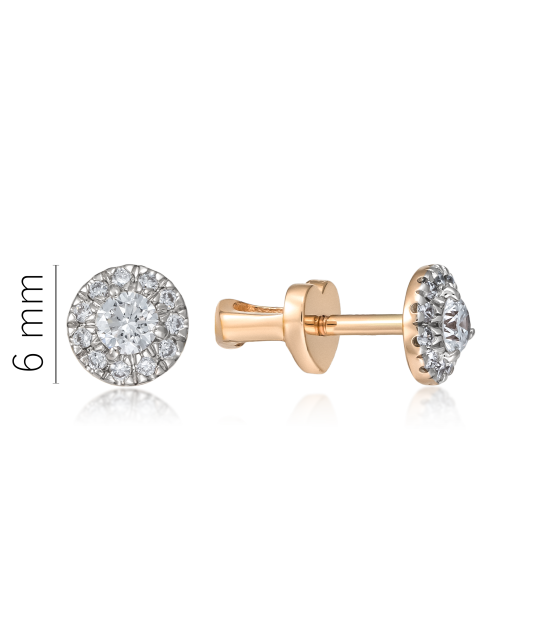 Золотые серьги с алмазами