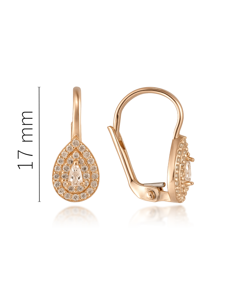 Zelta auskari ar cirkonijiem