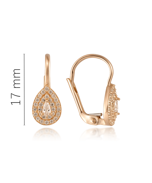 Zelta auskari ar cirkonijiem