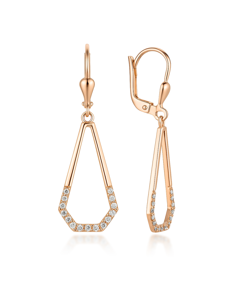 Zelta auskari ar cirkonijiem