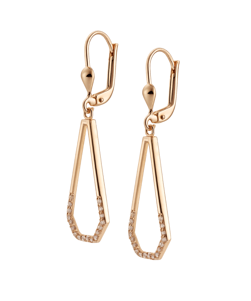 Zelta auskari ar cirkonijiem