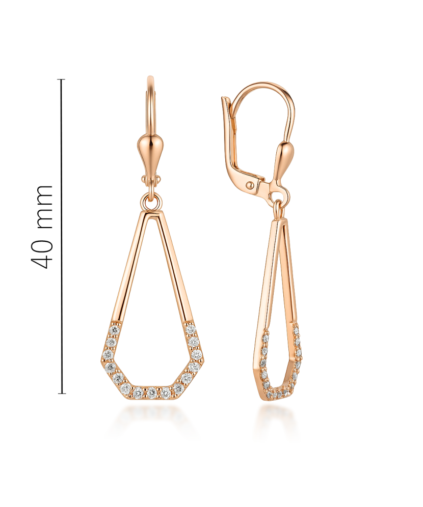 Золотые серьги с цирконами