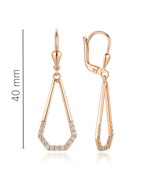 Zelta auskari ar cirkonijiem