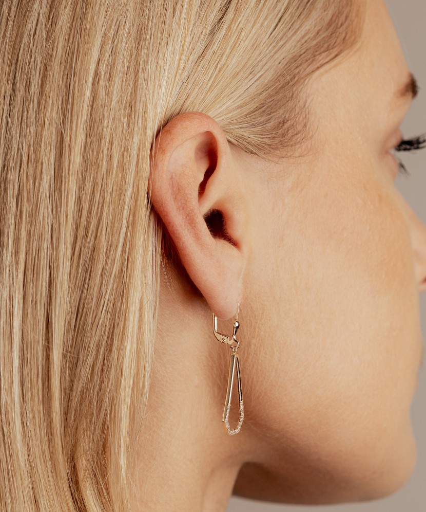 Zelta auskari ar cirkonijiem