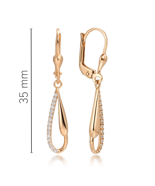 Zelta auskari ar cirkonijiem