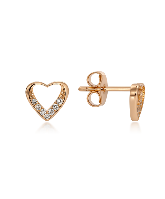 Золотые серьги с цирконами