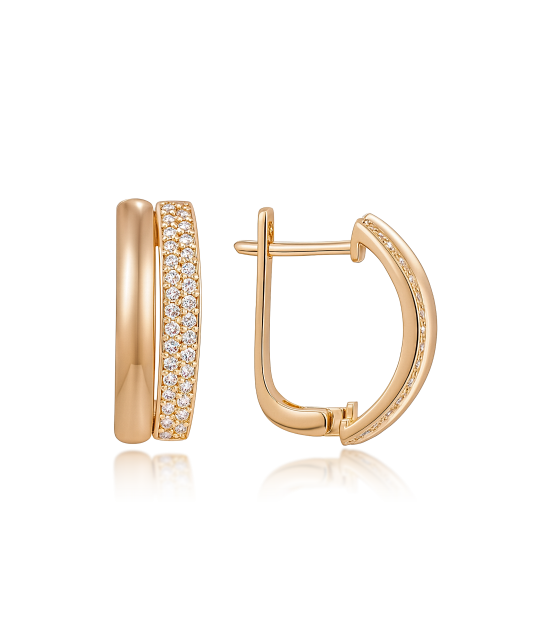 Zelta auskari ar cirkonijiem