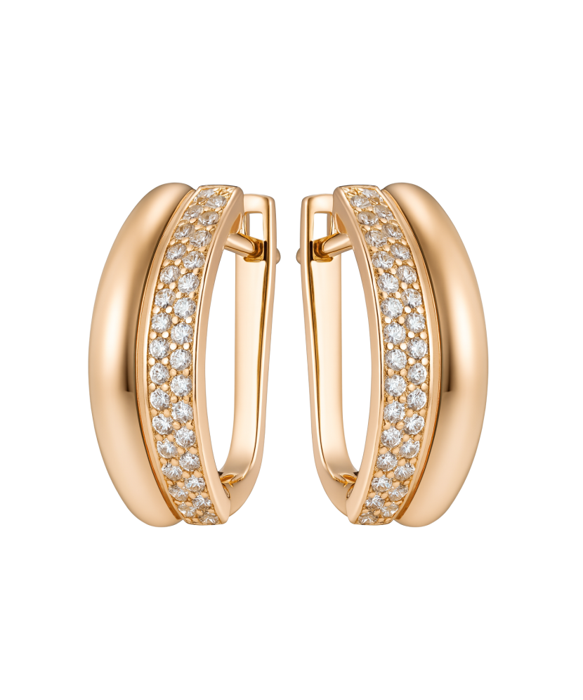 Золотые серьги с цирконами