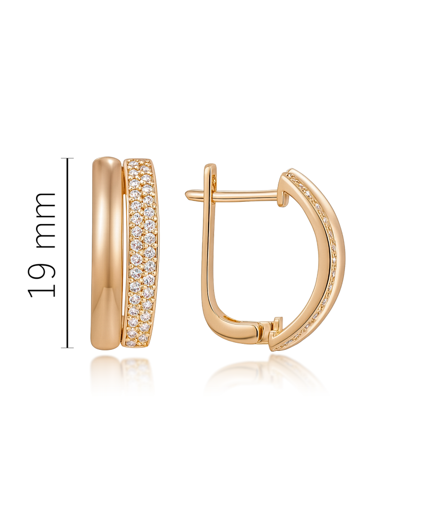 Zelta auskari ar cirkonijiem