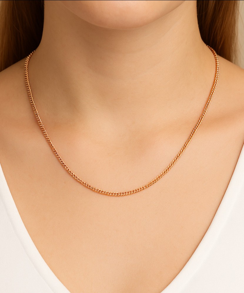 Zelta ķēdīte "Curb" 4.2mm - Goldinga