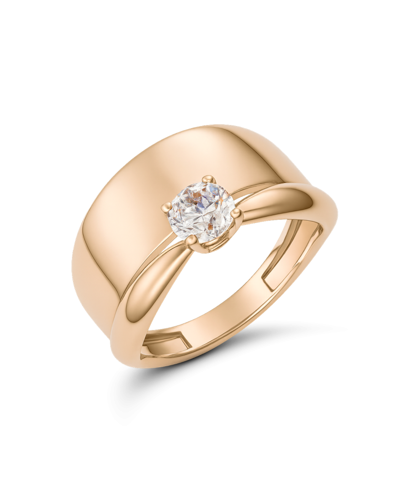 Золотое кольцо с цирконом