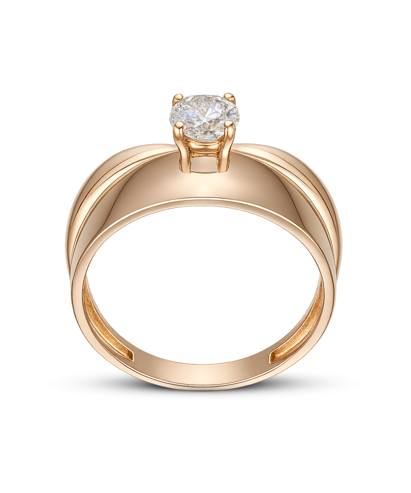 Zelta gredzens ar cirkoniju