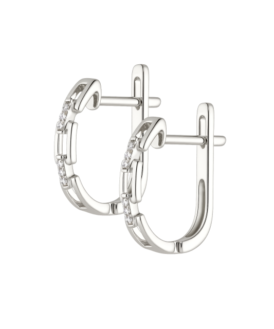 Baltā zelta auskari ar dimantiem