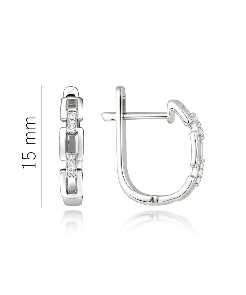 Серьги из белого золота с бриллиантами