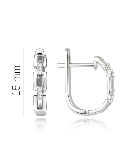 Серьги из белого золота с бриллиантами