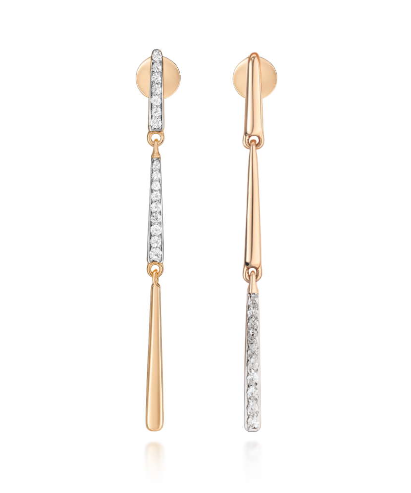 Zelta auskari ar dimantiem