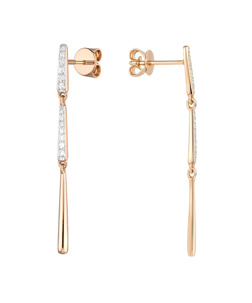 Zelta auskari ar dimantiem