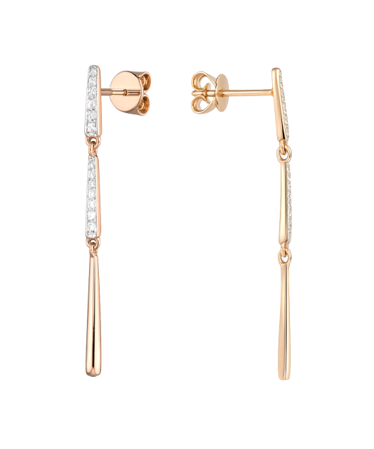 Zelta auskari ar dimantiem