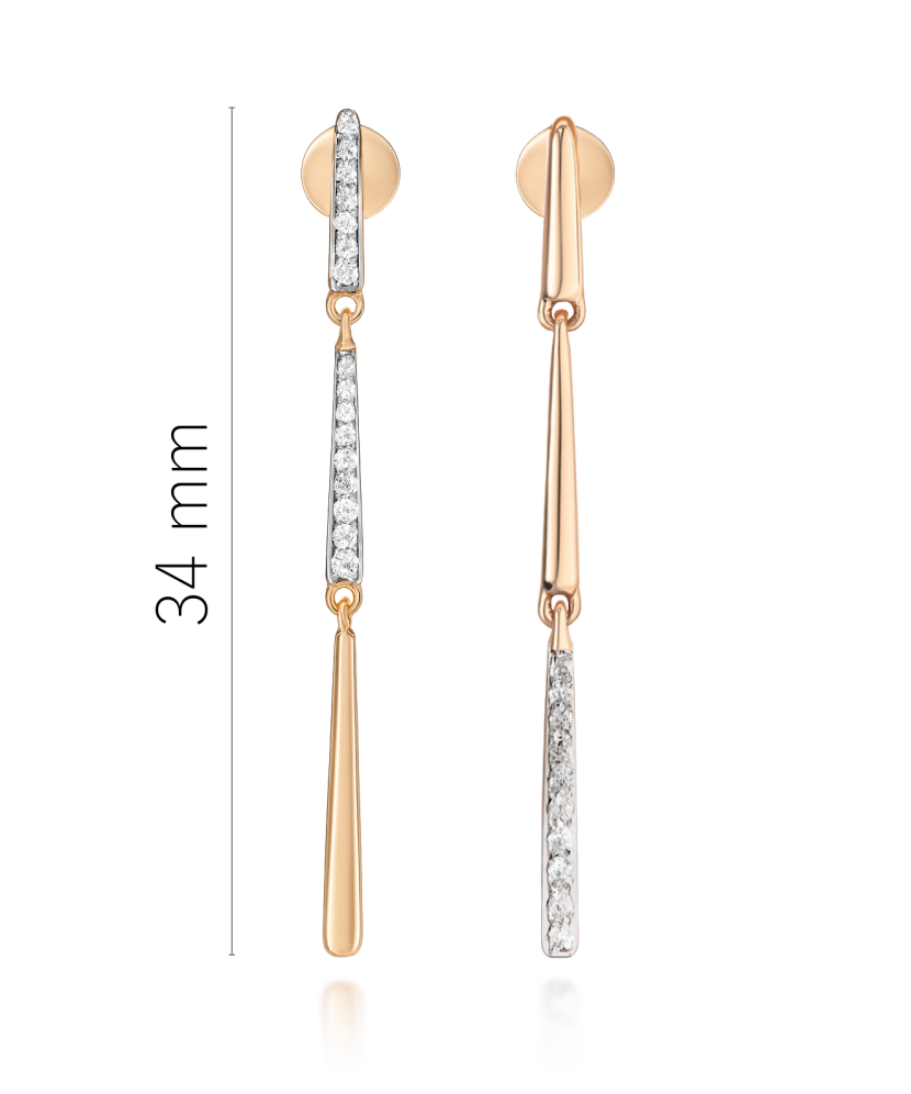 Zelta auskari ar dimantiem