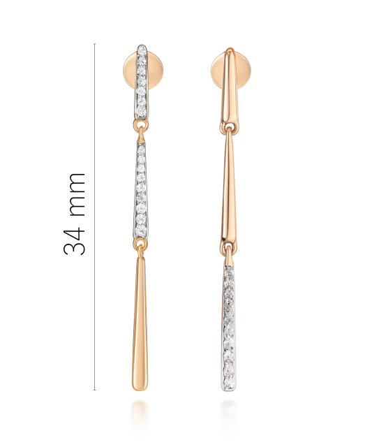 Zelta auskari ar dimantiem