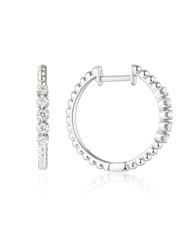 Серьги из белого золота с бриллиантами