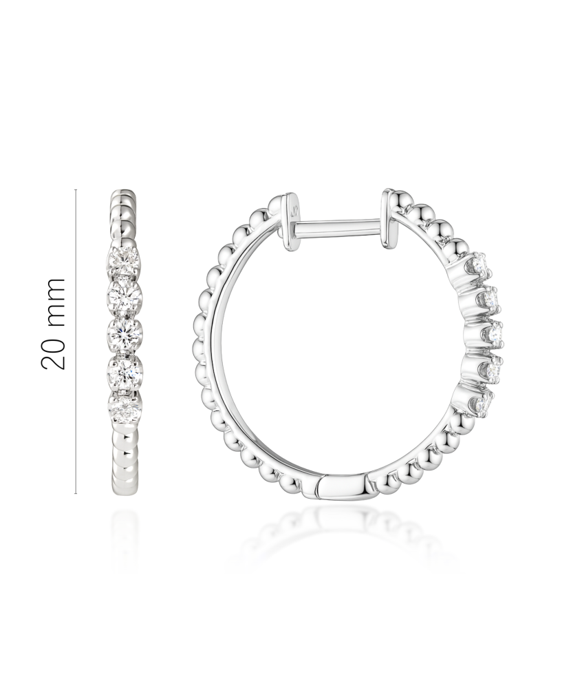 Baltā zelta auskari ar dimantiem