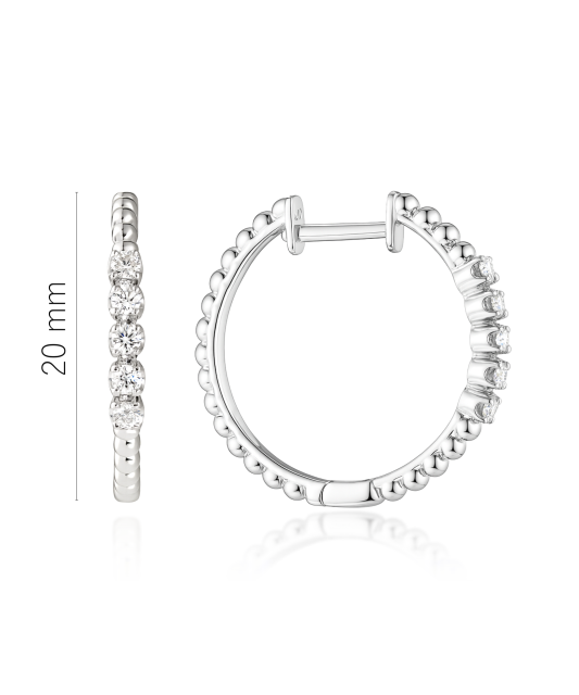 Baltā zelta auskari ar dimantiem