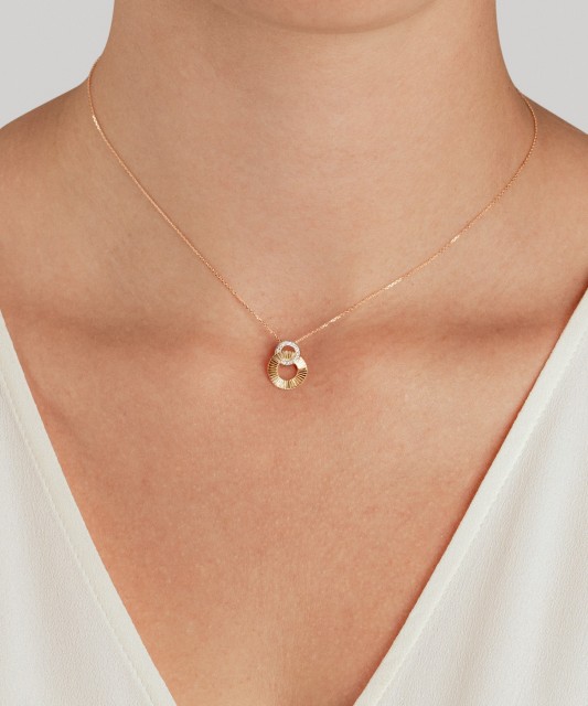 Dzeltena Zelta Kulons Ar Dimantiem