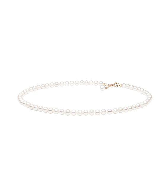 Pērļu kaklarota ar apzeltītu sudrabu