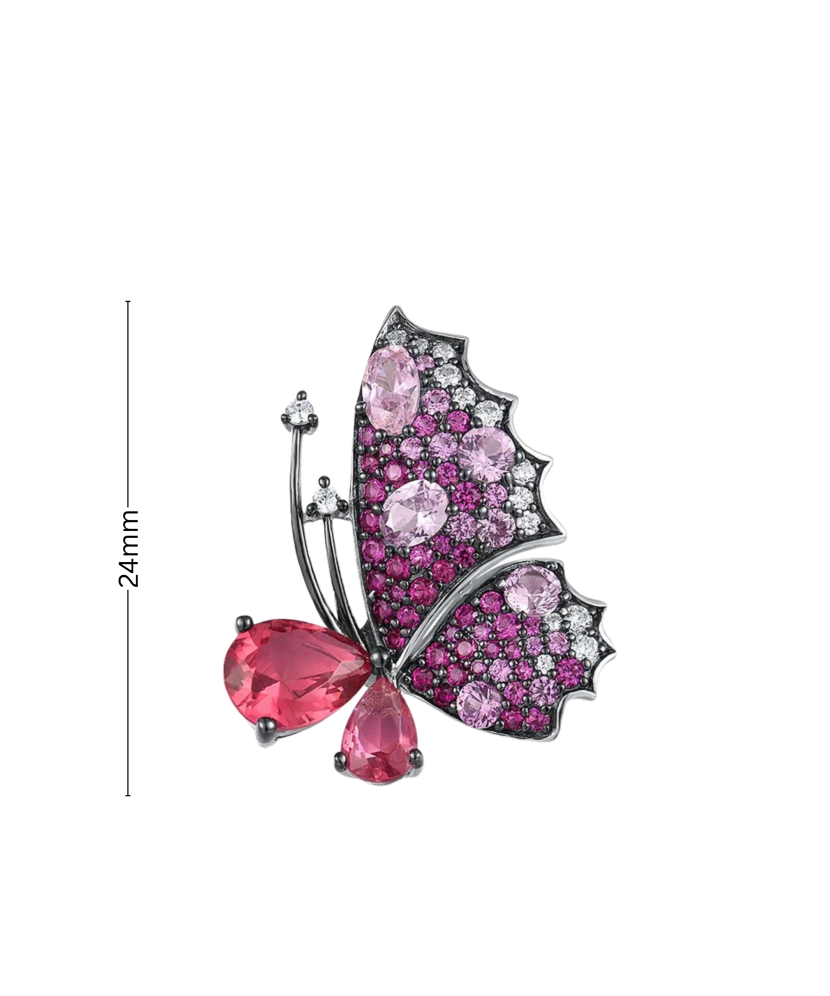 Sudraba kulons ar nano rubīniem un spineliem