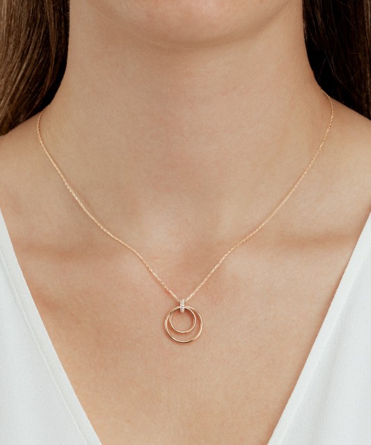 Zelta ķēdīte ar cirkonija piekariņu - Goldinga