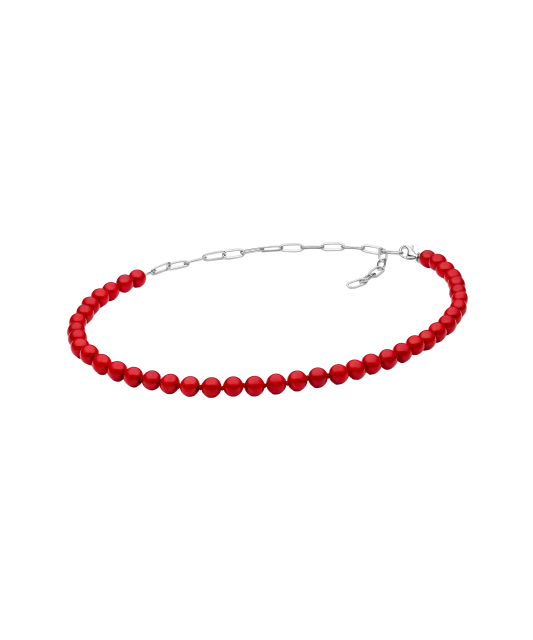 Koraļļu kaklarota ar sudrabu