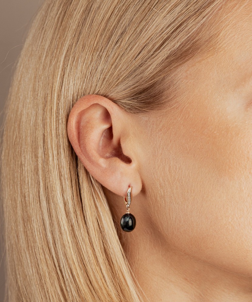 Золотые серьги с жемчугом