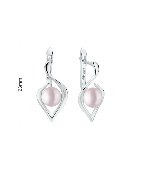 Серьги из серебра с жемчугом