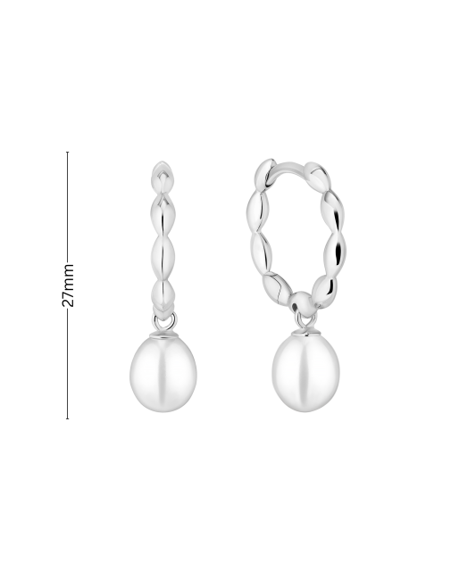 Серьги из серебра с жемчугом