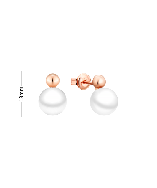 Позолоченные серьги из серебра с жемчугом