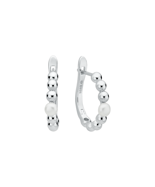 Sudraba auskari ar pērlēm