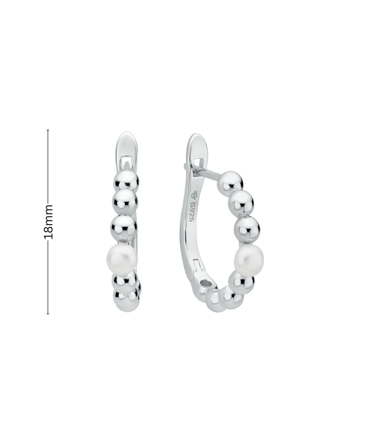 Sudraba auskari ar pērlēm