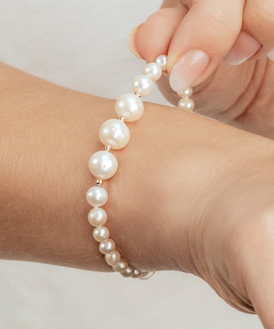 Pērļu rokassprādze ar zeltu - Goldinga