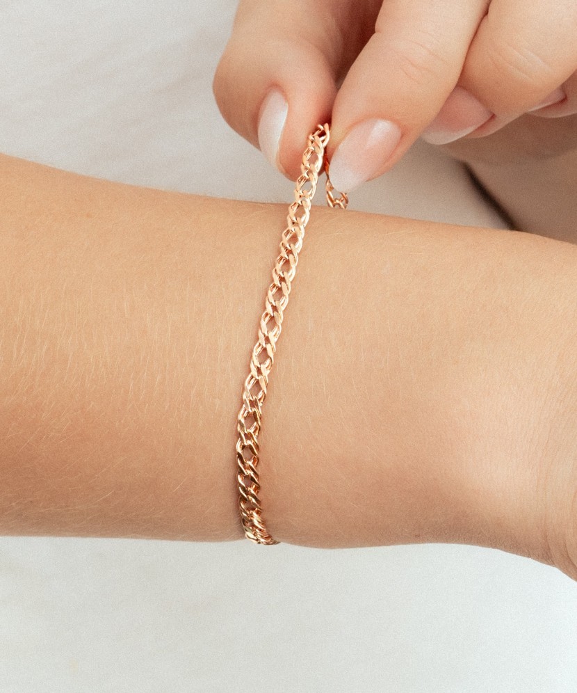 Zelta rokassprādze "Rombo", 4,2 mm - Goldinga