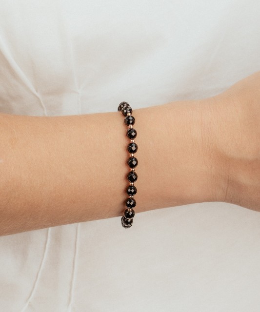 Zelta rokassprādze ar oniksu 6mm - Goldinga