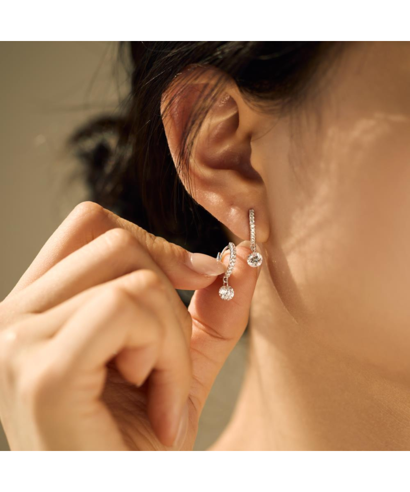 Sudraba auskari ar cirkonijiem