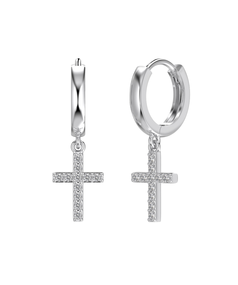 Sudraba auskari ar cirkoniem "Krusti"